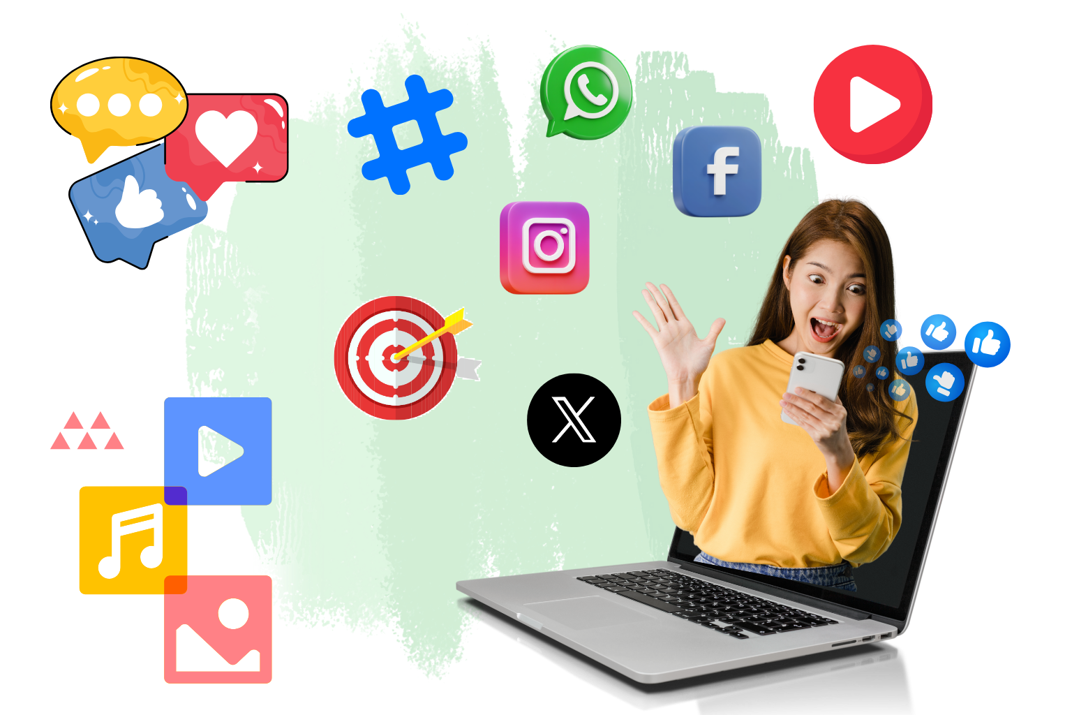 Social Media Marketing Illustration