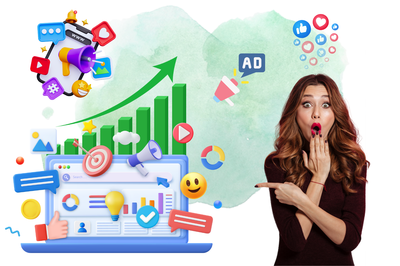 Social Media Optimization Illustration